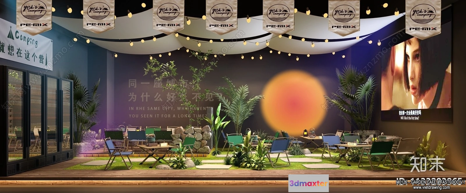 1384477 - Garden Coffee Shop - Fastfood - 3D Models - 075 3D Max