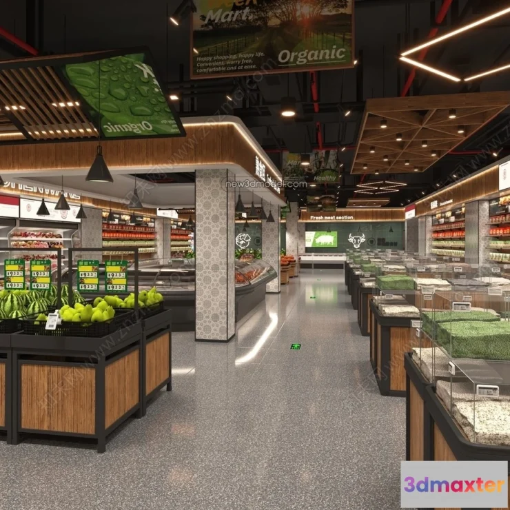 1384733 - Super Market And Shop - 3D Interior Scene - 3D Models - 077 3D Max