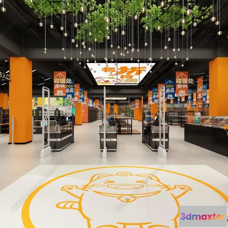 1384799 - Super Market And Shop - 3D Interior Scene - 3D Models - 078 3D Max