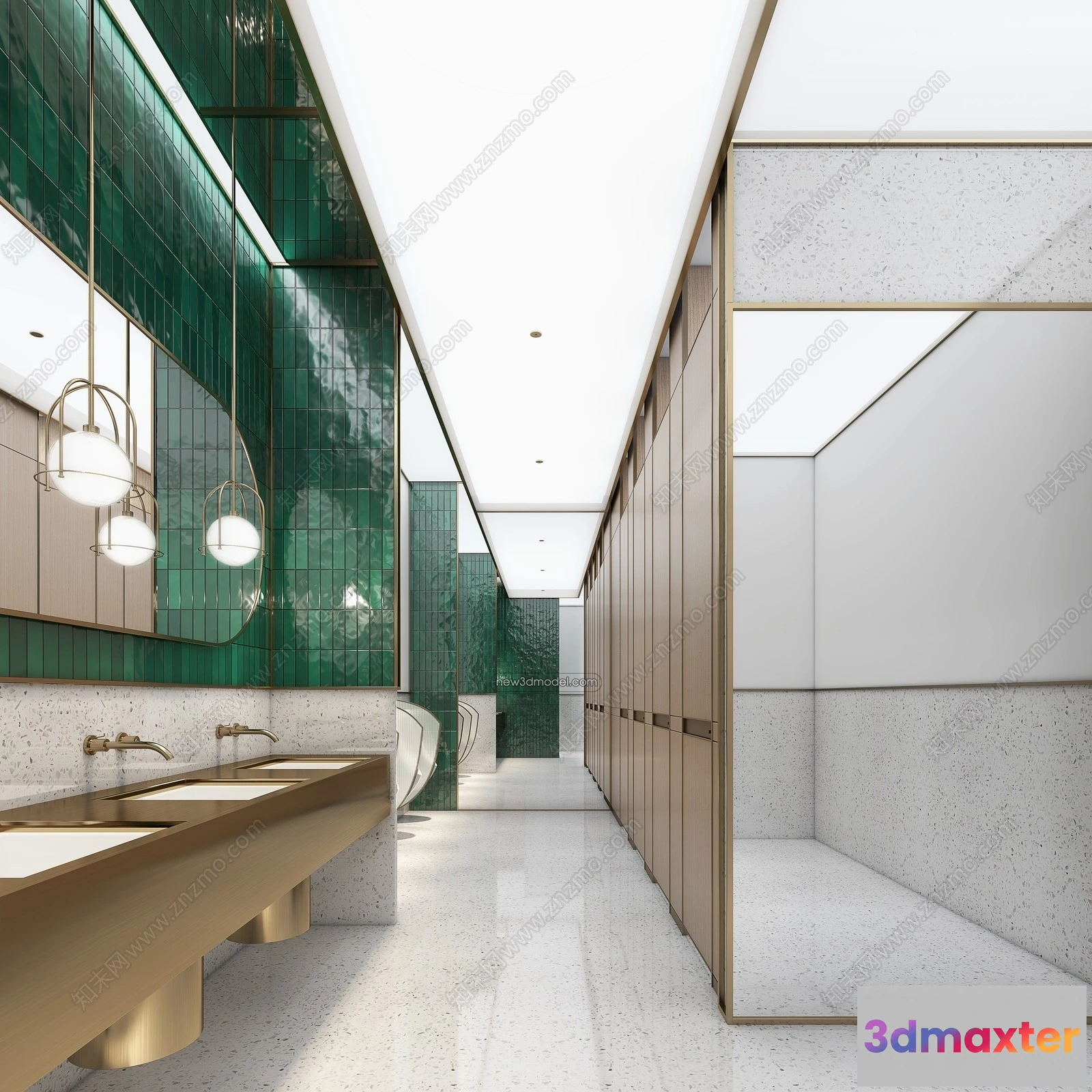 1384860 - Public Toilet - WC - 3D Interior Scene - 3D Models - 100 3D Max