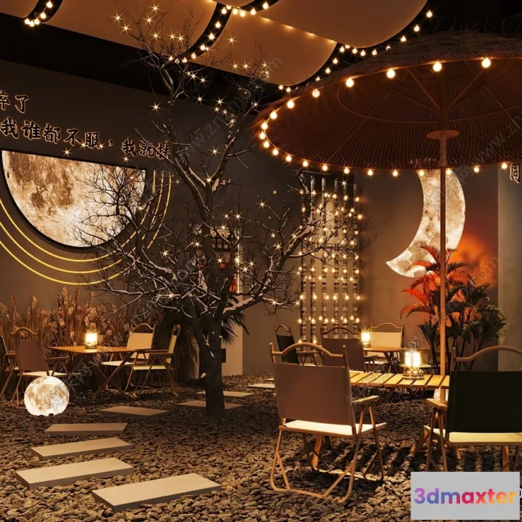 1384877 - Garden Coffee Shop - Fastfood - 3D Models - 081 3D Max