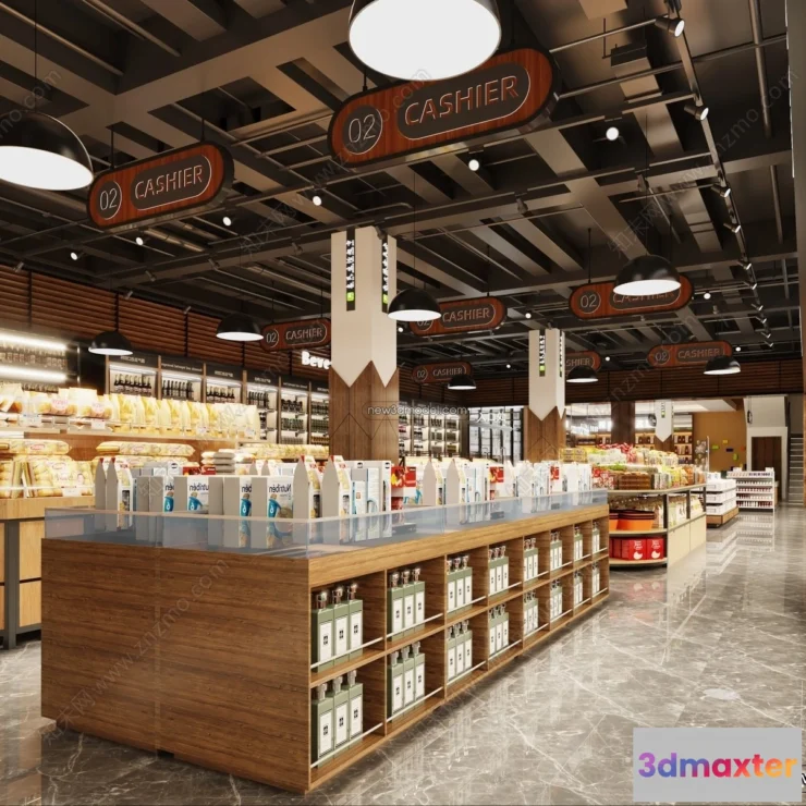 1384927 - Super Market And Shop - 3D Interior Scene - 3D Models - 080 3D Max