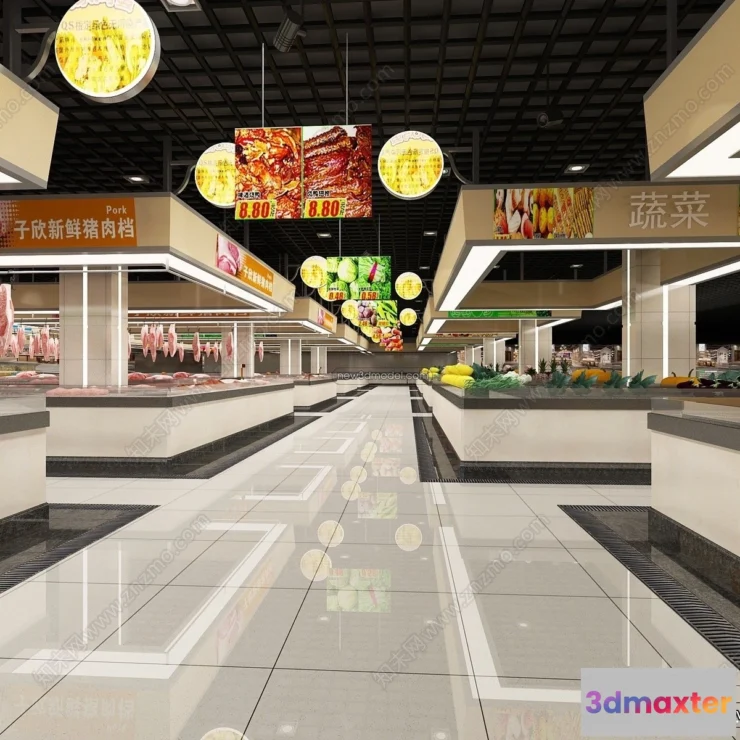 1384992 - Super Market And Shop - 3D Interior Scene - 3D Models - 081 3D Max
