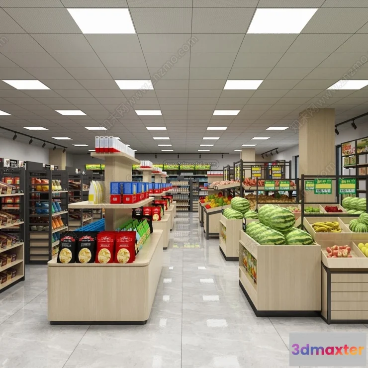 1385186 - Super Market And Shop - 3D Interior Scene - 3D Models - 084 3D Max
