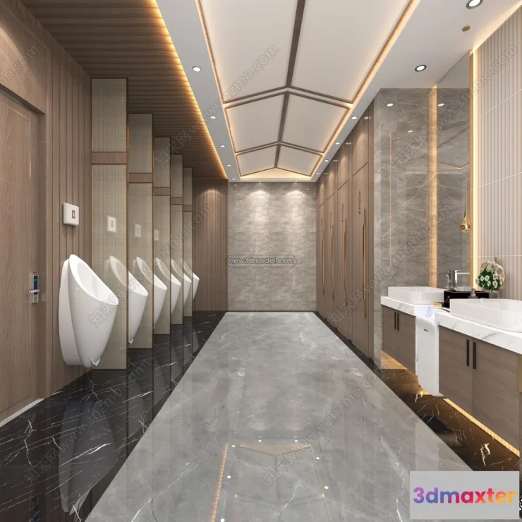 1385239 - Public Toilet - WC - 3D Interior Scene - 3D Models - 106 3D Max