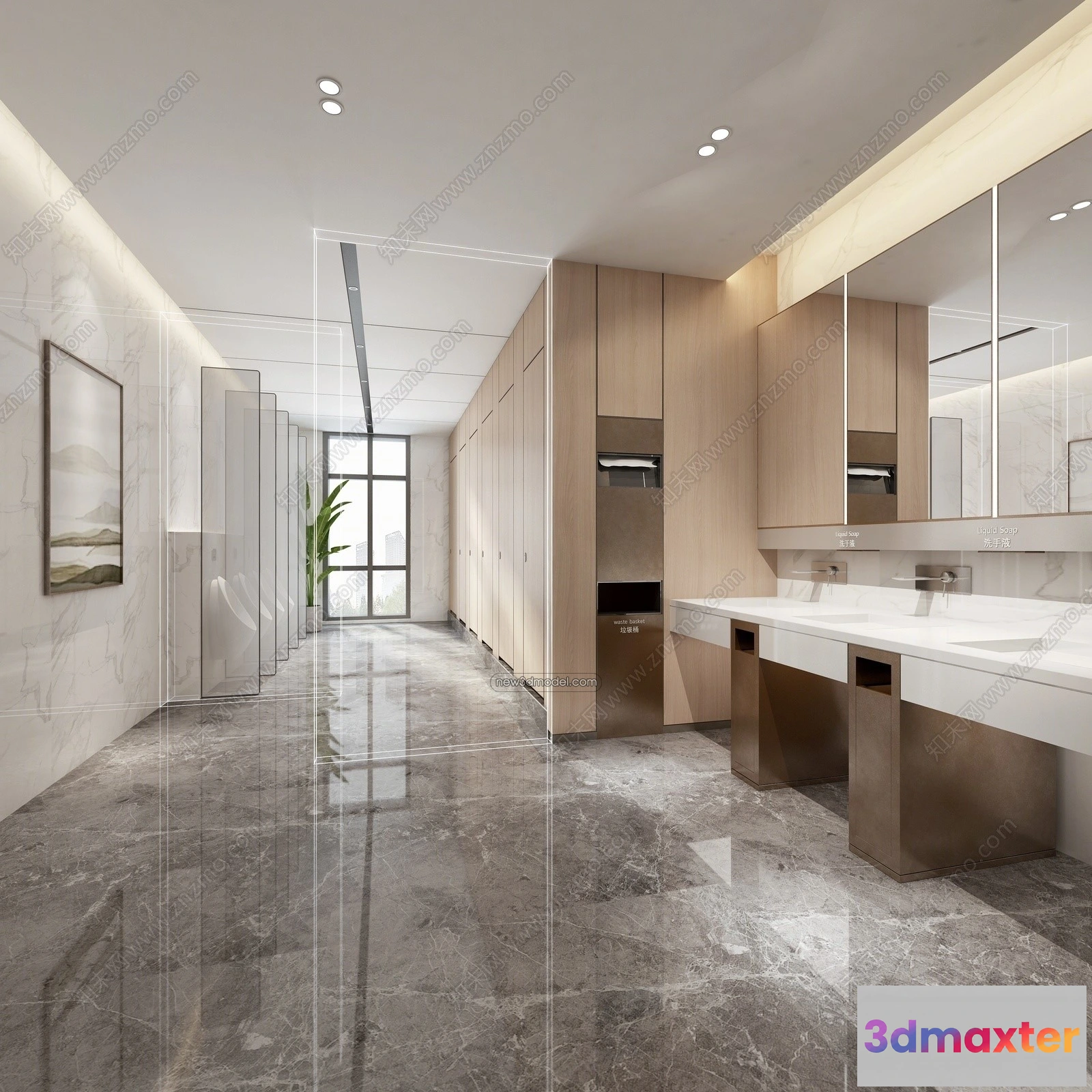 1385685 - Public Toilet - WC - 3D Interior Scene - 3D Models - 113 3D Max