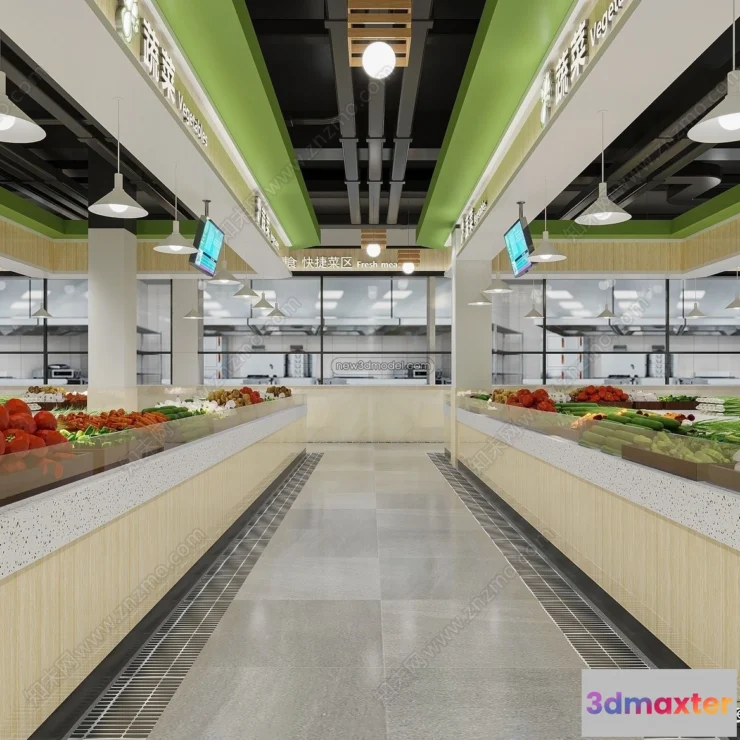 1385729 - Super Market And Shop - 3D Interior Scene - 3D Models - 092 3D Max
