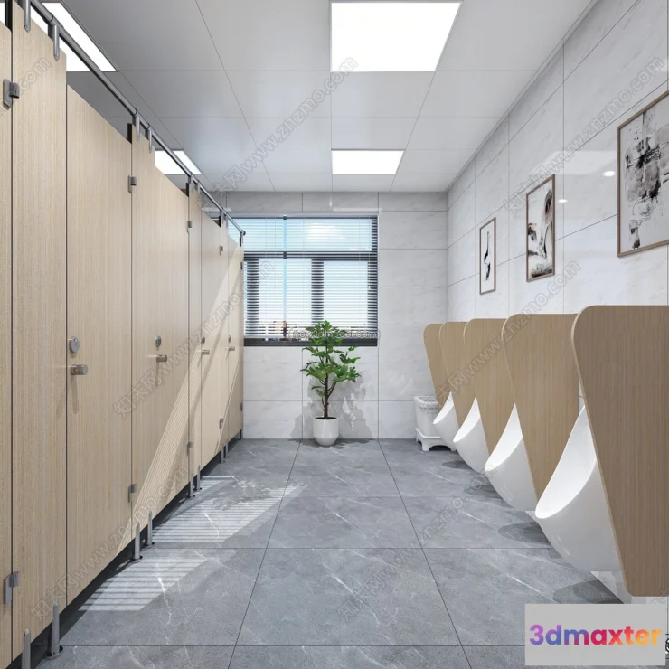 1385748 - Public Toilet - WC - 3D Interior Scene - 3D Models - 114 3D Max