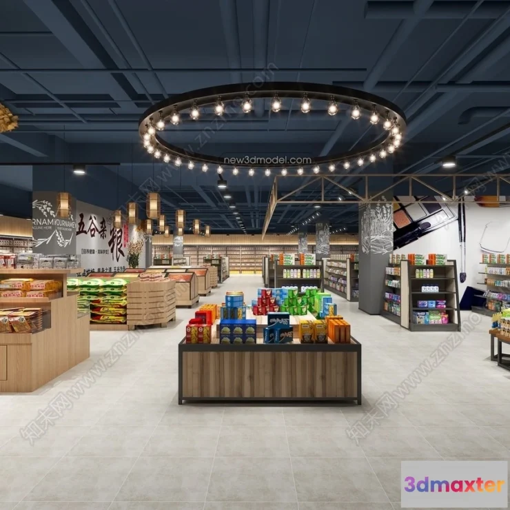 1385793 - Super Market And Shop - 3D Interior Scene - 3D Models - 093 3D Max
