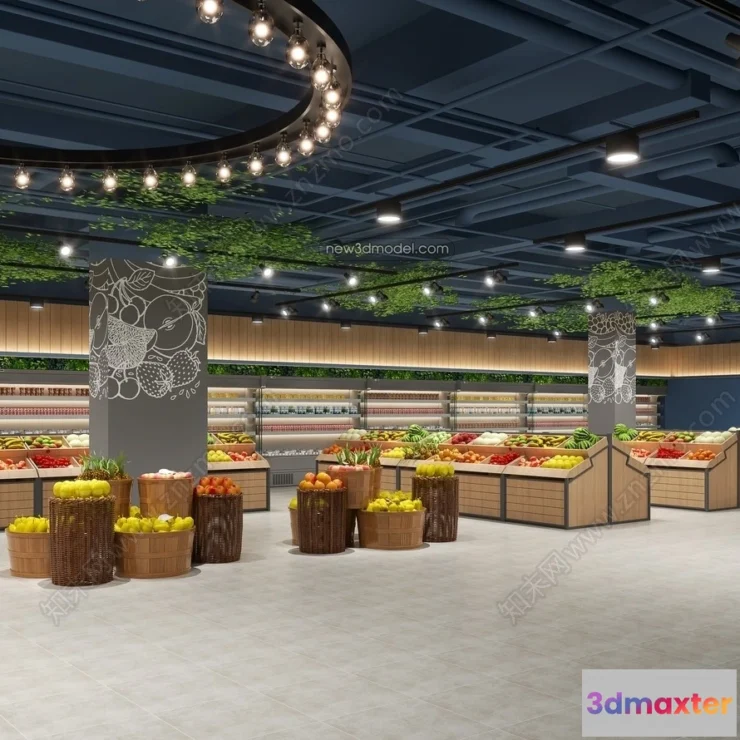 1385867 - Super Market And Shop - 3D Interior Scene - 3D Models - 094 3D Max