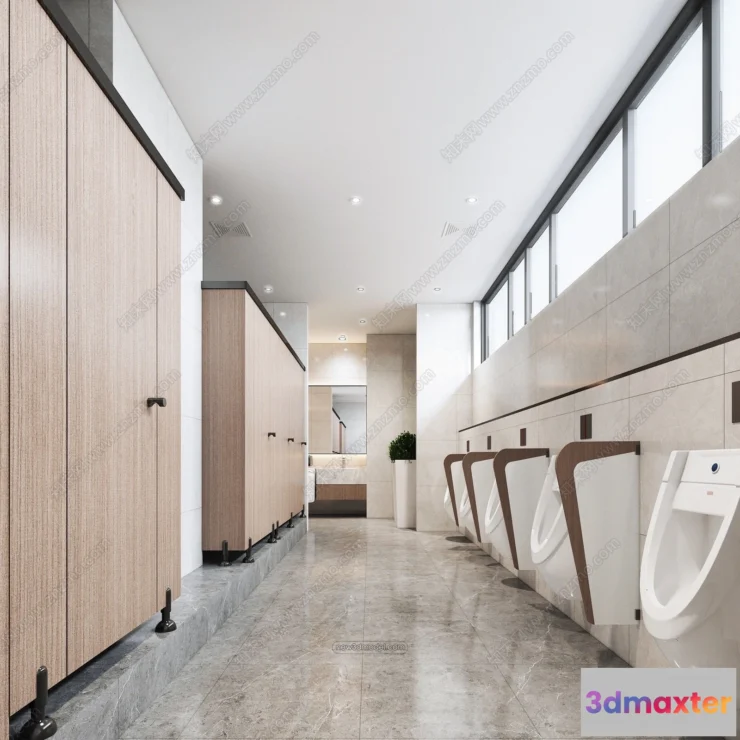 1385946 - Public Toilet - WC - 3D Interior Scene - 3D Models - 117 3D Max