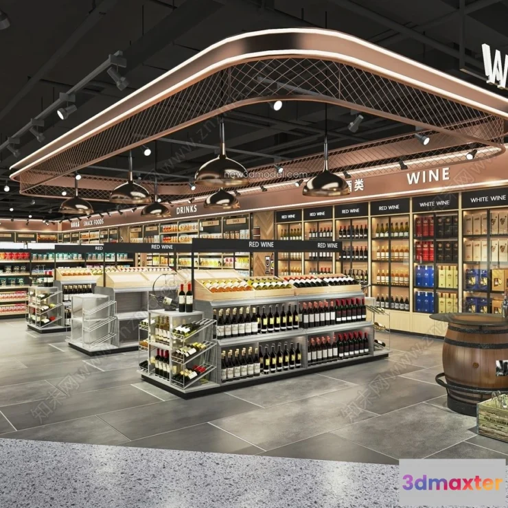 1386134 - Super Market And Shop - 3D Interior Scene - 3D Models - 098 3D Max