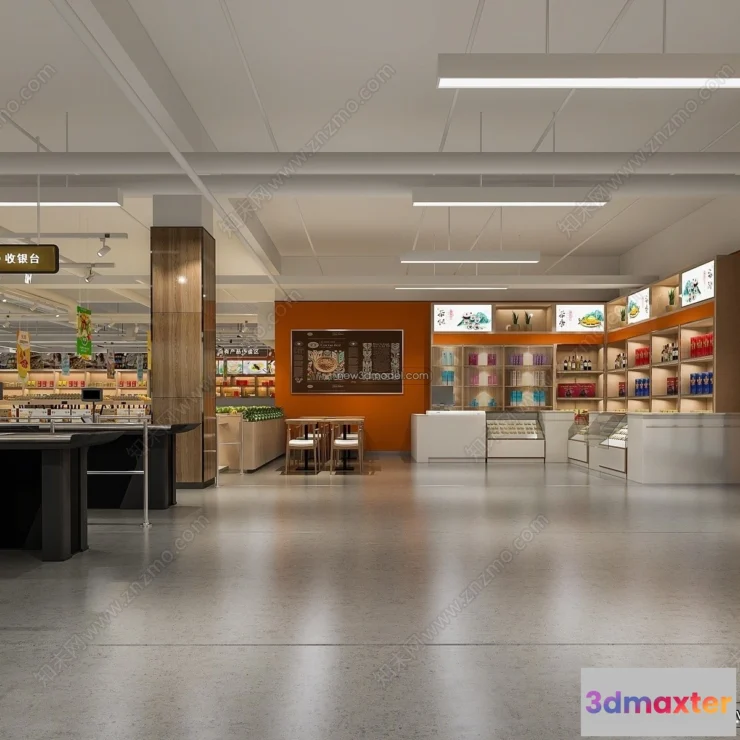 1386197 - Super Market And Shop - 3D Interior Scene - 3D Models - 099 3D Max