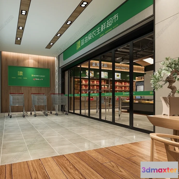 1386261 - Super Market And Shop - 3D Interior Scene - 3D Models - 100 3D Max
