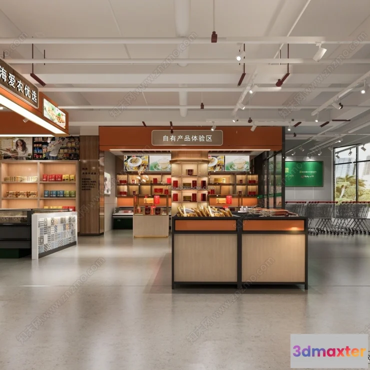 1386325 - Super Market And Shop - 3D Interior Scene - 3D Models - 101 3D Max