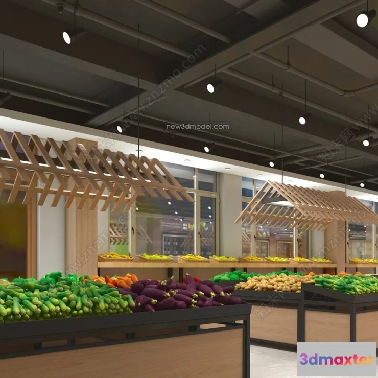 1386395 - Super Market And Shop - 3D Interior Scene - 3D Models - 102 3D Max