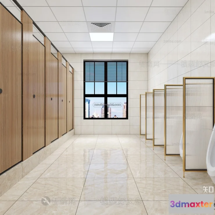 1386405 - Public Toilet - WC - 3D Interior Scene - 3D Models - 124 3D Max