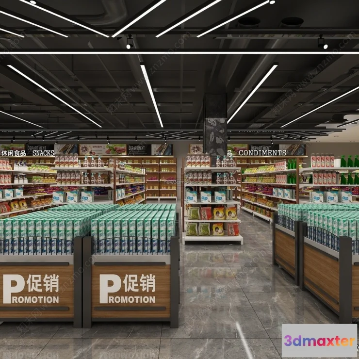 1386524 - Super Market And Shop - 3D Interior Scene - 3D Models - 104 3D Max