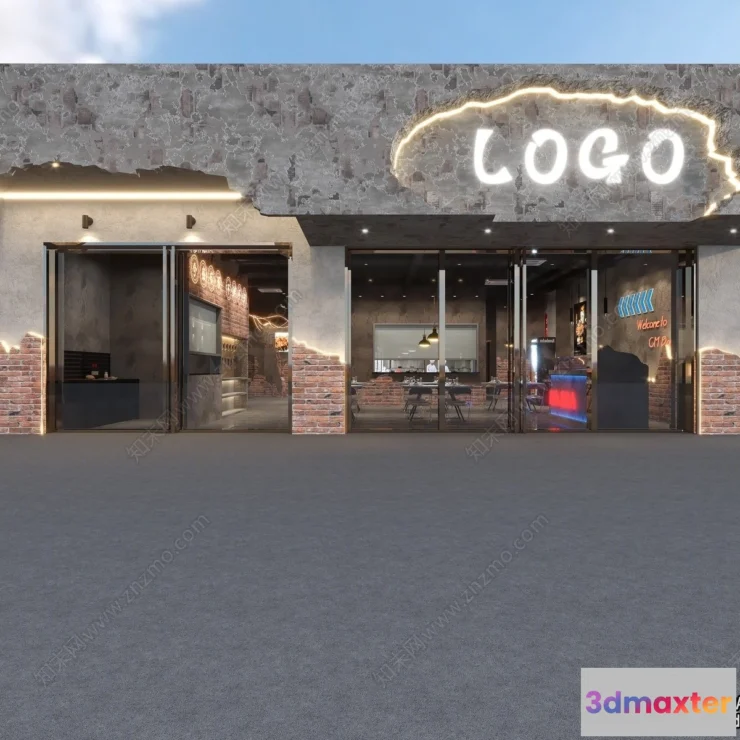 1386527 - Garden Coffee Shop - Fastfood - 3D Models - 106 3D Max