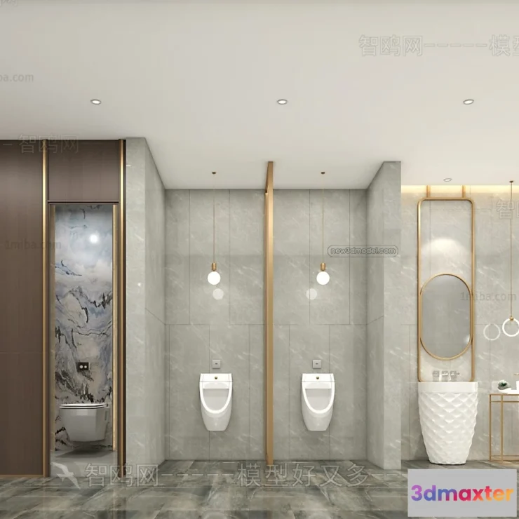1386541 - Public Toilet - WC - 3D Interior Scene - 3D Models - 126 3D Max
