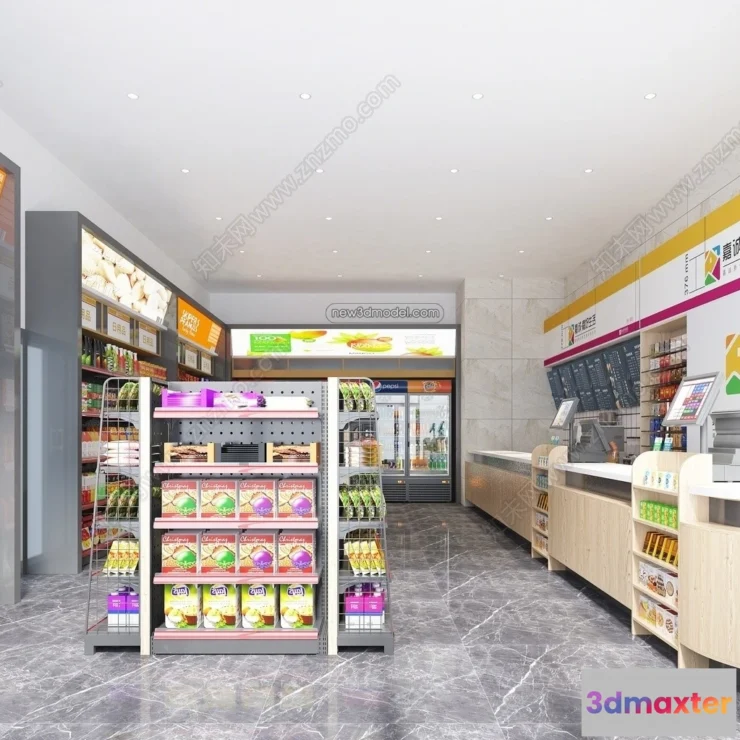 1386725 - Super Market And Shop - 3D Interior Scene - 3D Models - 107 3D Max