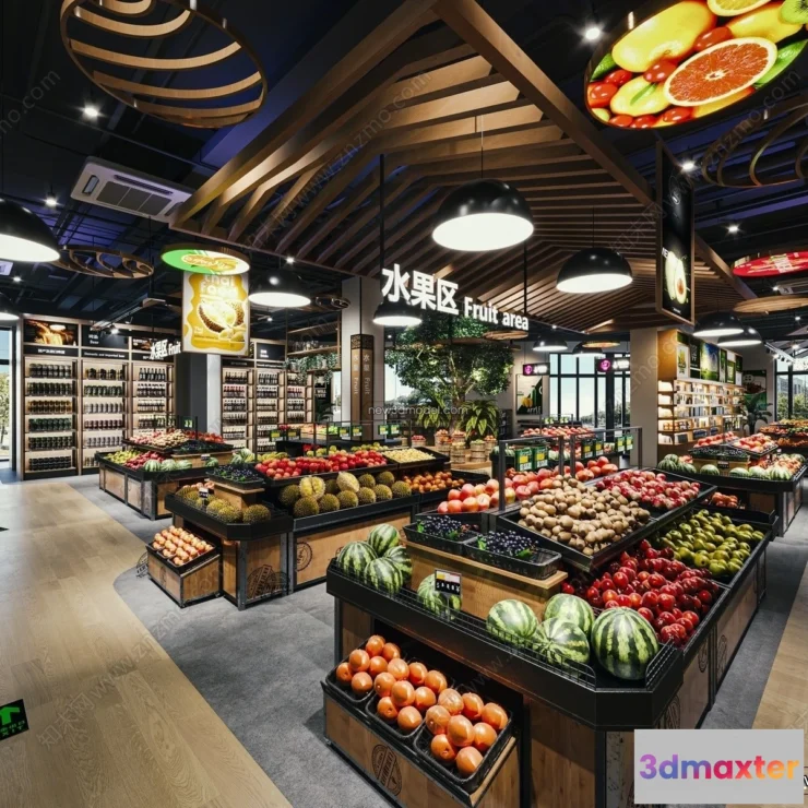1386795 - Super Market And Shop - 3D Interior Scene - 3D Models - 108 3D Max
