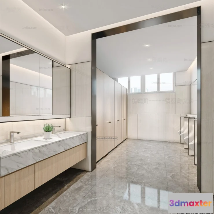 1386863 - Public Toilet - WC - 3D Interior Scene - 3D Models - 131 3D Max