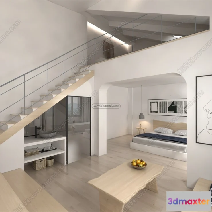 1386944 - Mezzanine Floor - 3D Interior Scene - 3D Models - Modern Style - 007 3D Max