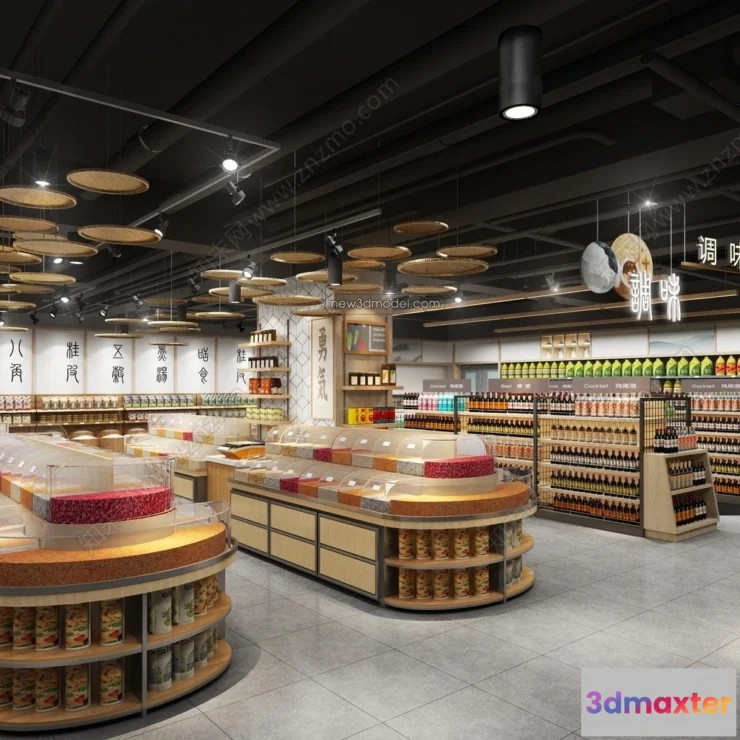 1386986 - Super Market And Shop - 3D Interior Scene - 3D Models - 111 3D Max