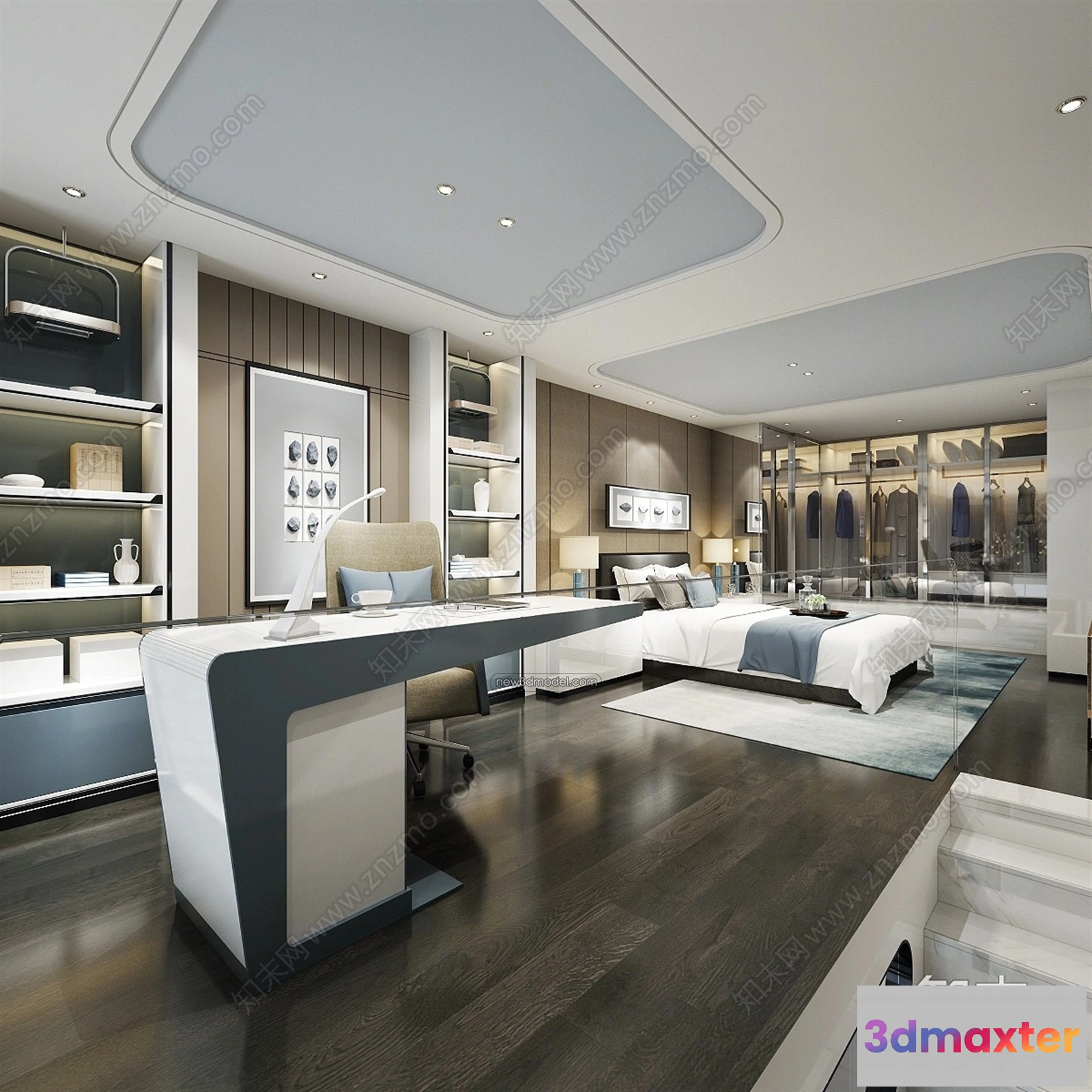 1387075 - Mezzanine Floor - 3D Interior Scene - 3D Models - Modern Style - 009 3D Max