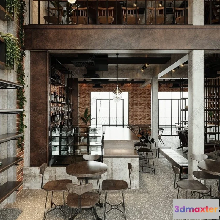 1387115 - Restaurant - Fastfood - 3D Interior Scenes - 005 3D Max