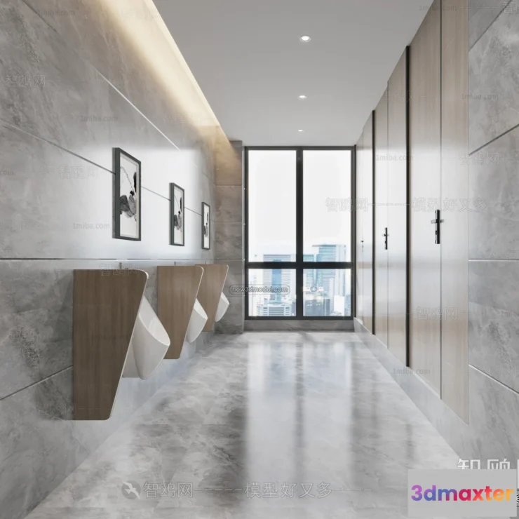 1387120 - Public Toilet - WC - 3D Interior Scene - 3D Models - 135 3D Max