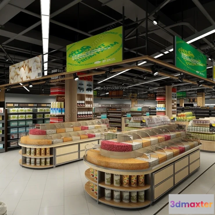 1387121 - Super Market And Shop - 3D Interior Scene - 3D Models - 113 3D Max