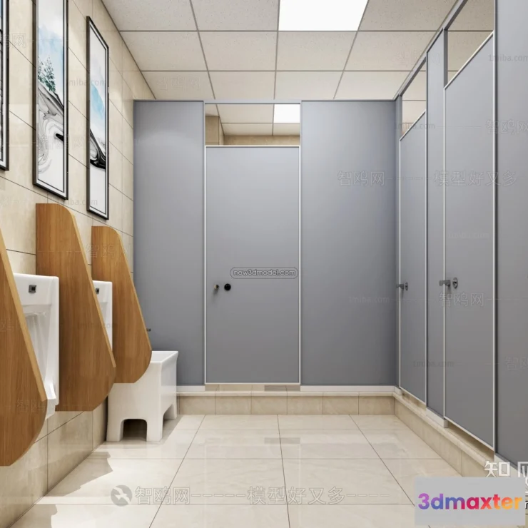 1387248 - Public Toilet - WC - 3D Interior Scene - 3D Models - 137 3D Max