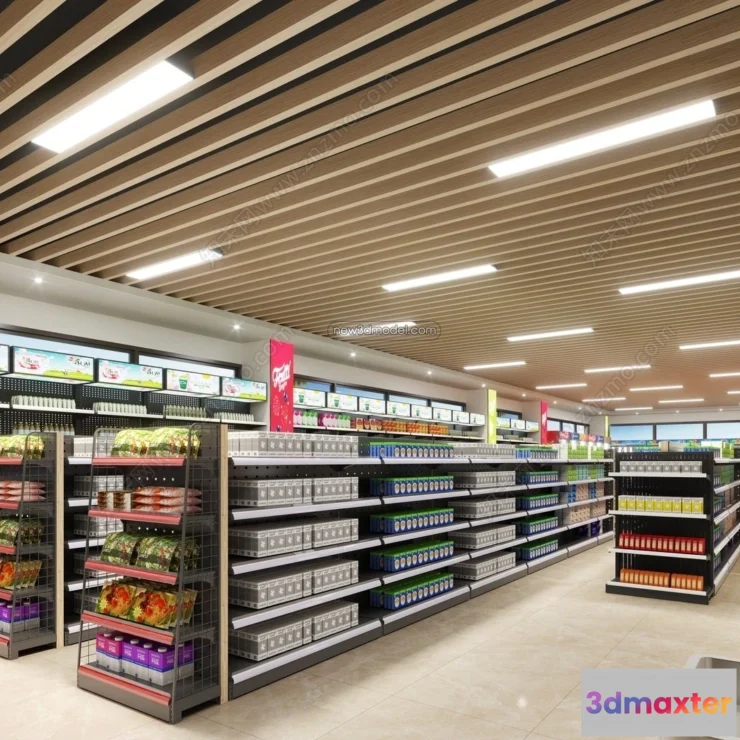 1387318 - Super Market And Shop - 3D Interior Scene - 3D Models - 116 3D Max