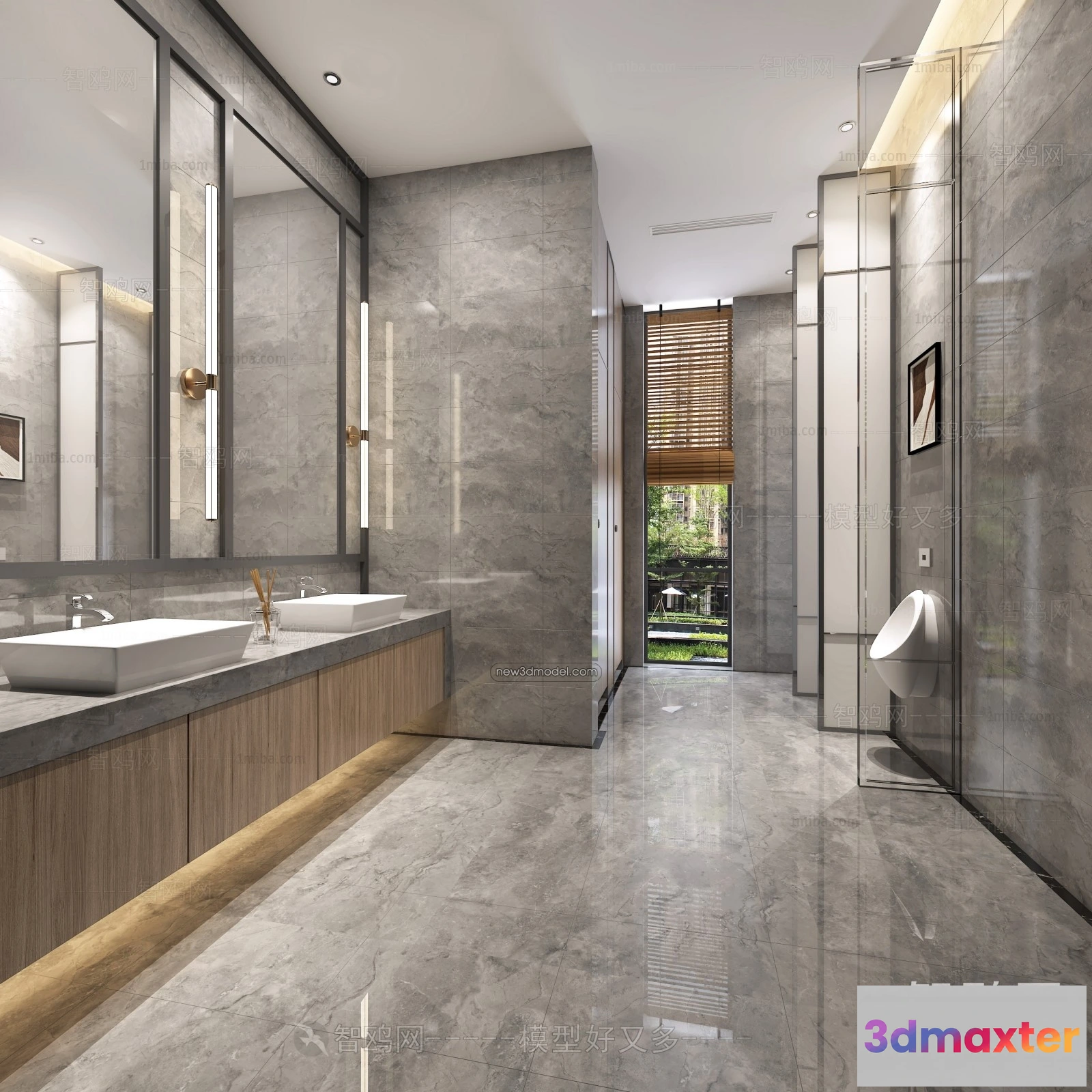 1387377 - Public Toilet - WC - 3D Interior Scene - 3D Models - 139 3D Max