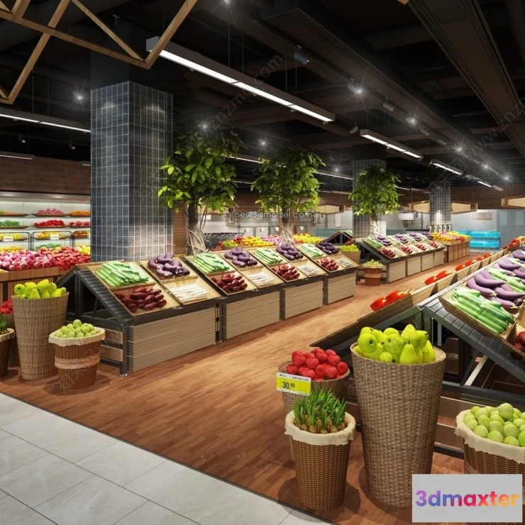 1387379 - Super Market And Shop - 3D Interior Scene - 3D Models - 117 3D Max