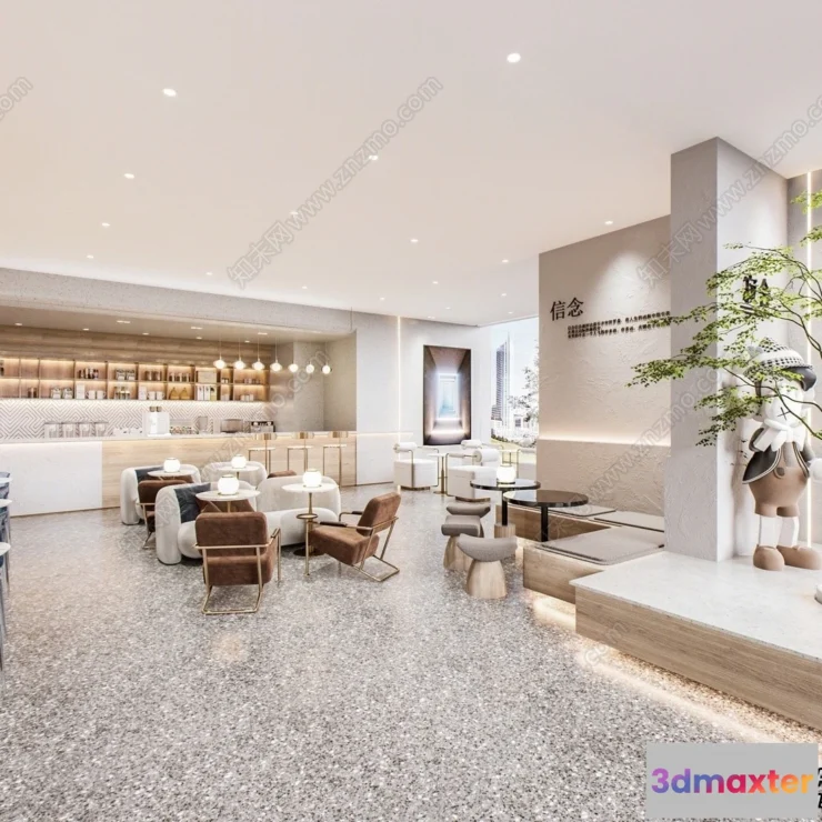 1387390 - Restaurant - Fastfood - 3D Interior Scenes - 009 3D Max