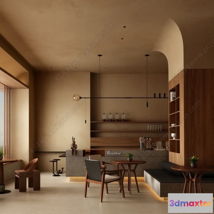 1387453 - Restaurant - Fastfood - 3D Interior Scenes - 010 3D Max