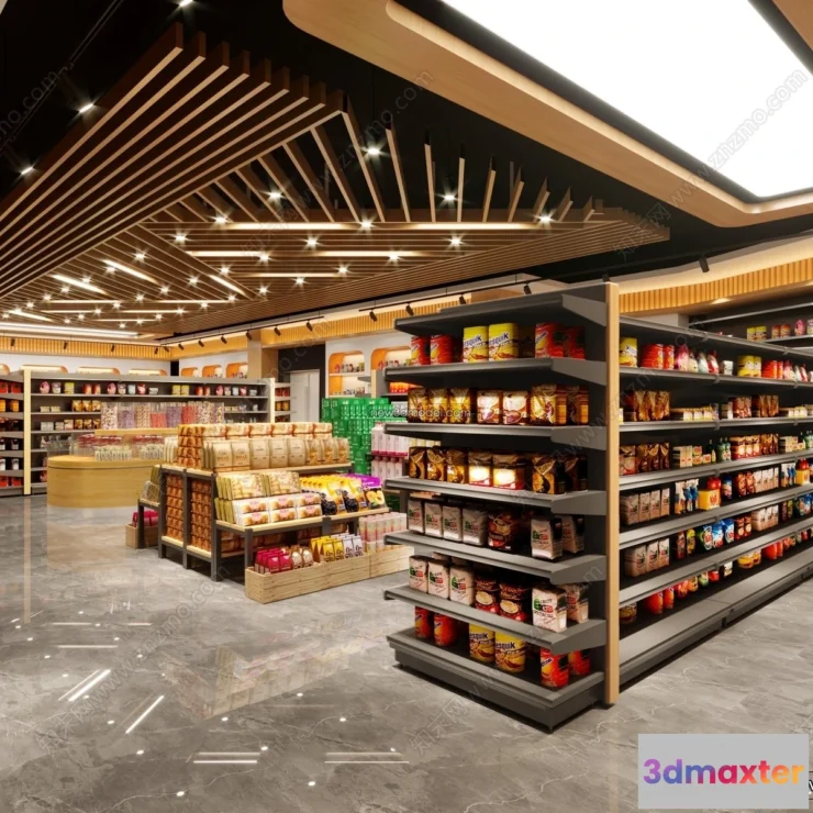 1387575 - Super Market And Shop - 3D Interior Scene - 3D Models - 120 3D Max