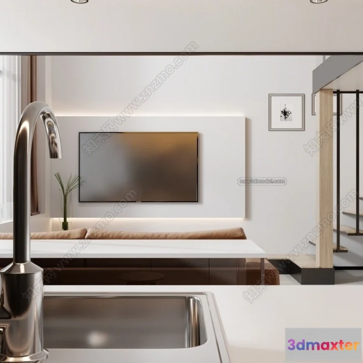 1387648 - Mezzanine Floor - 3D Interior Scene - 3D Models - Modern Style - 018 3D Max