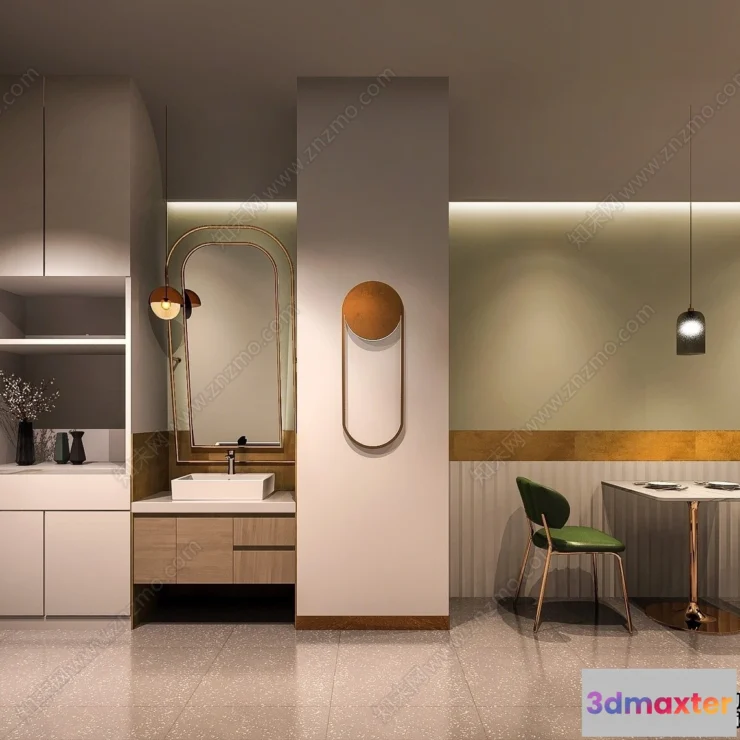 1387675 - Restaurant - Fastfood - 3D Interior Scenes - 013 3D Max