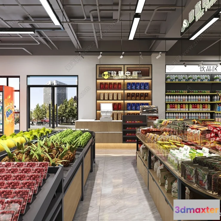 1387699 - Super Market And Shop - 3D Interior Scene - 3D Models - 122 3D Max