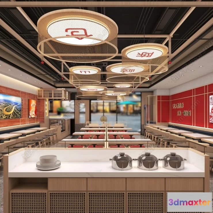 1387743 - Restaurant - Fastfood - 3D Interior Scenes - 014 3D Max