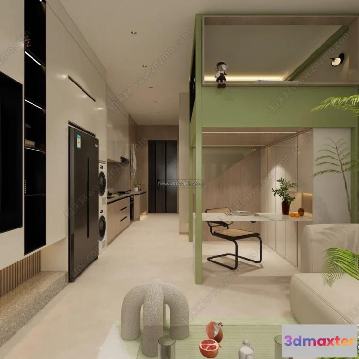 1387779 - Mezzanine Floor - 3D Interior Scene - 3D Models - Modern Style - 020 3D Max