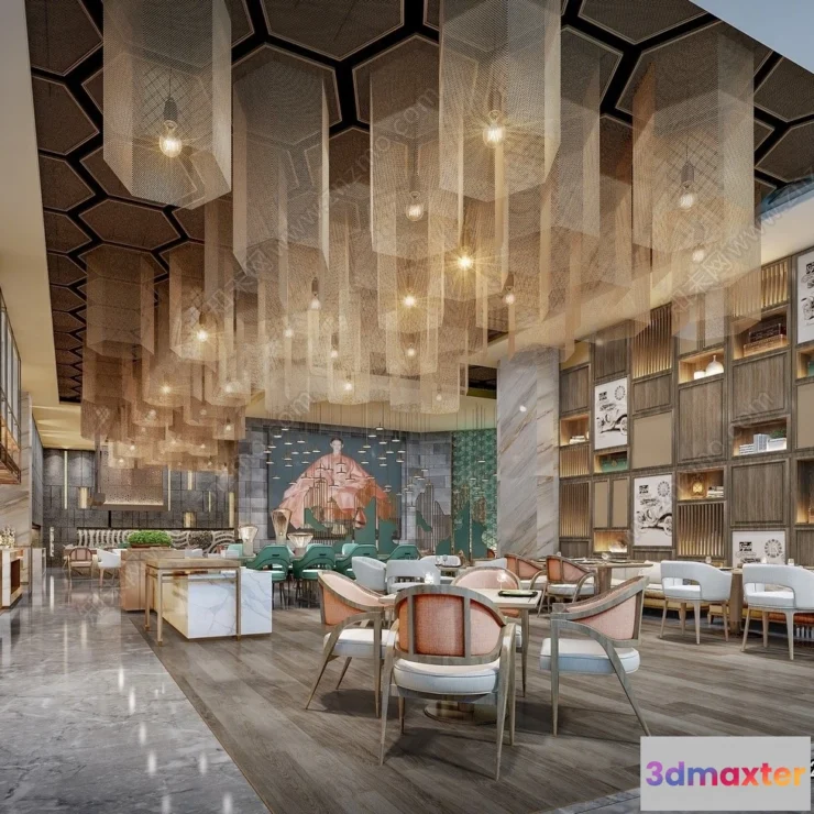 1388074 - Restaurant - Fastfood - 3D Interior Scenes - 019 3D Max