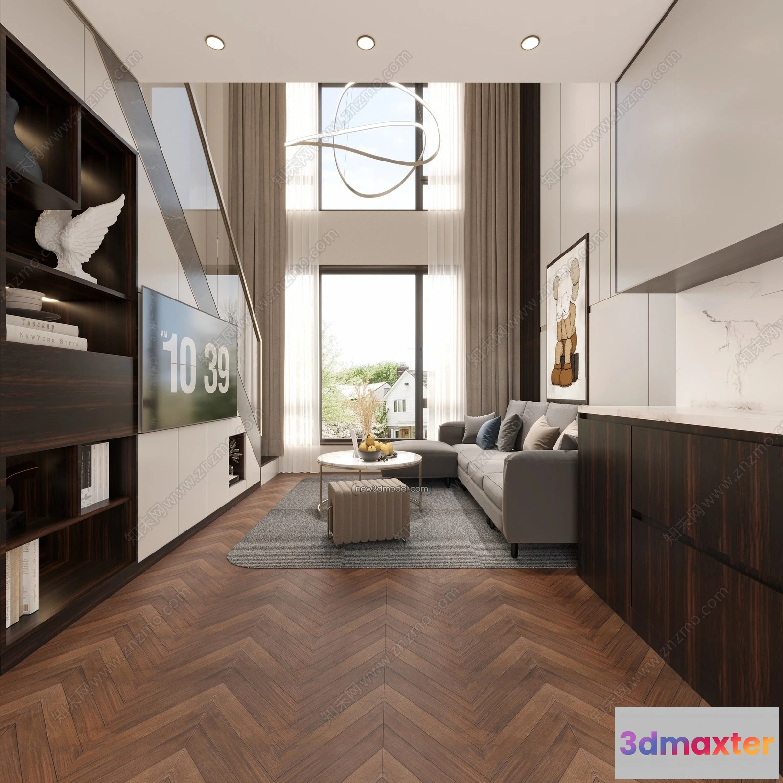 1388169 - Mezzanine Floor - 3D Interior Scene - 3D Models - Modern Style - 026 3D Max