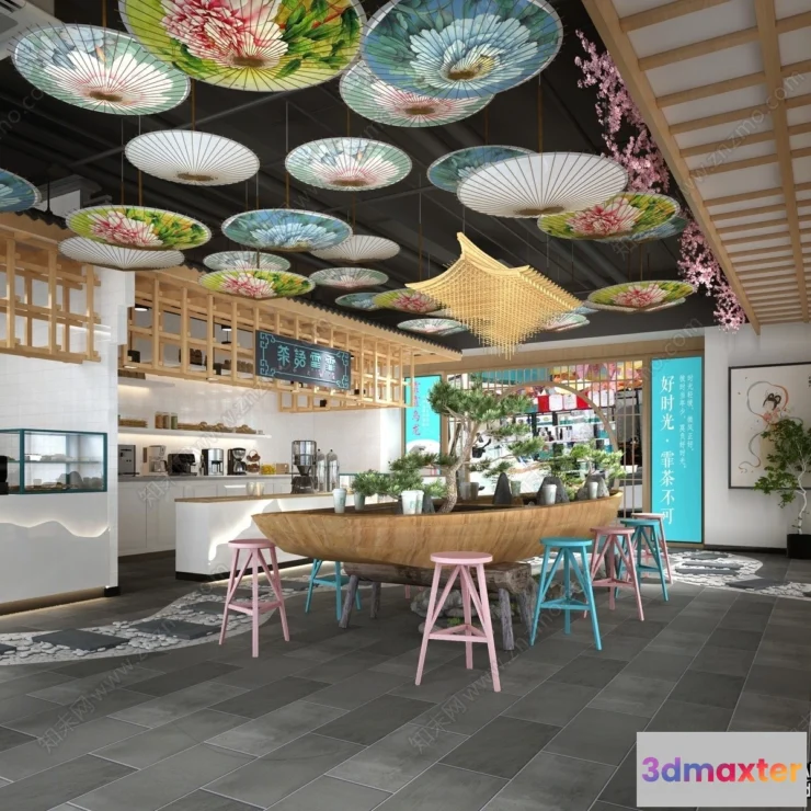 1388276 - Restaurant - Fastfood - 3D Interior Scenes - 022 3D Max