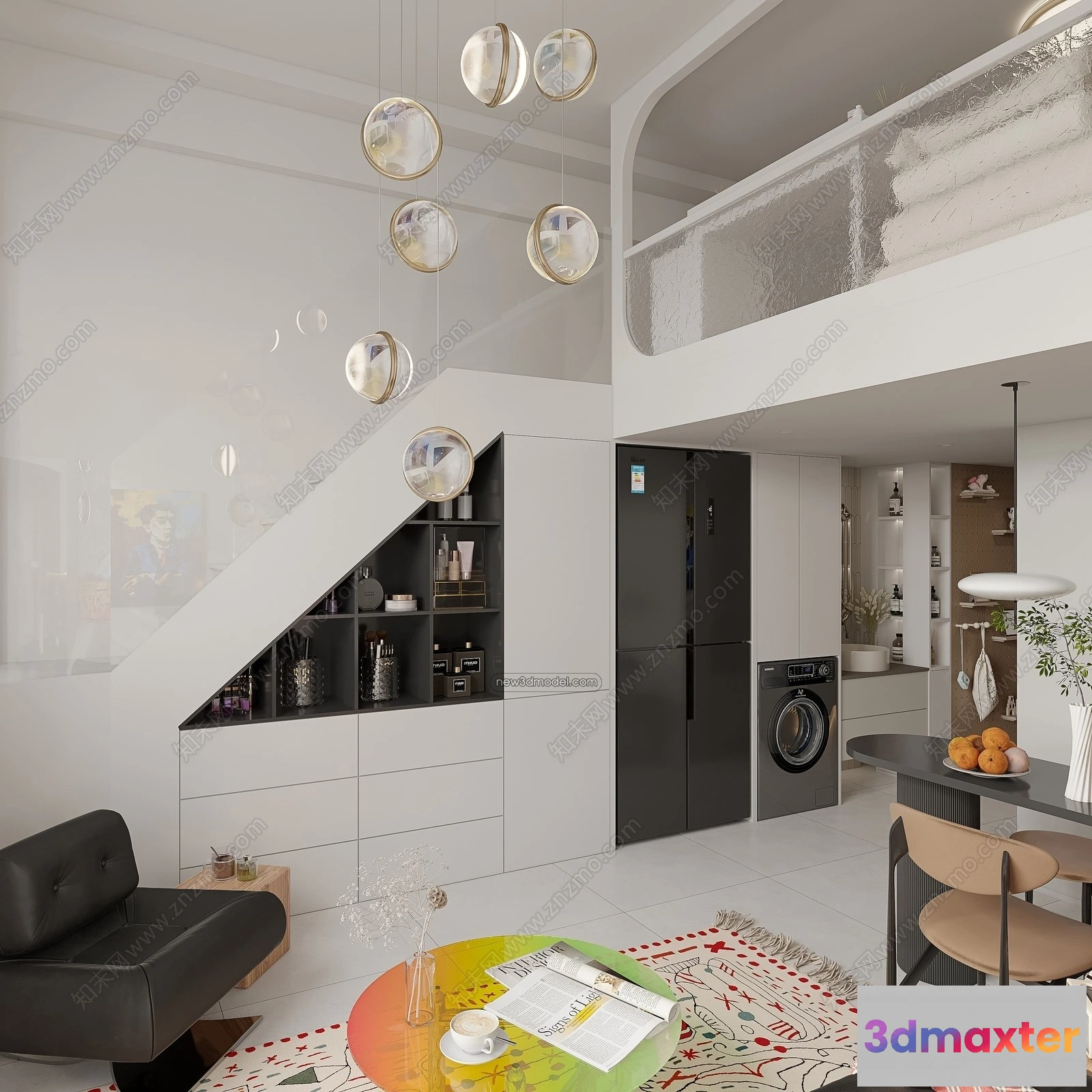 1388294 - Mezzanine Floor - 3D Interior Scene - 3D Models - Modern Style - 028 3D Max