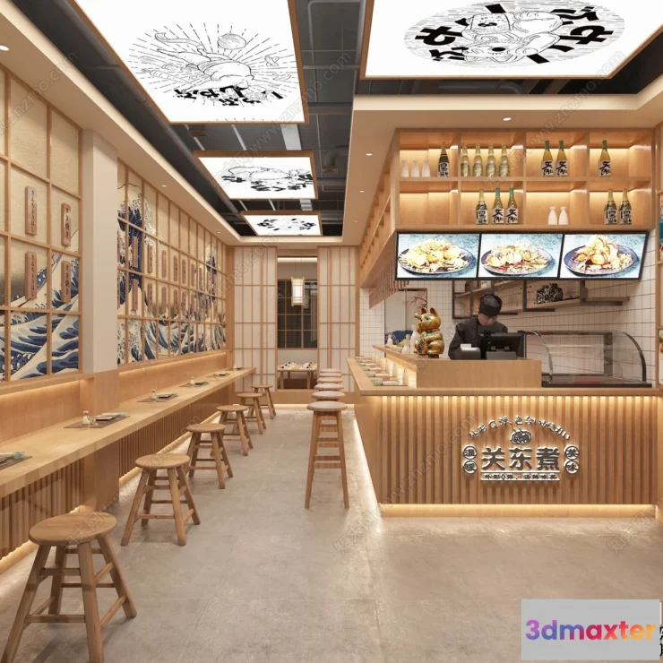 1388467 - Restaurant - Fastfood - 3D Interior Scenes - 025 3D Max